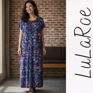 NWOT Lularoe | Maria Vibrant Floral Print Maxi Dress